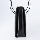 GUCCI Tote Bag Leather Black Gold Auth 213560A-5