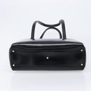 GUCCI Tote Bag Leather Black Gold Auth 213560A-9