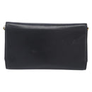 CELINE Chain Shoulder Bag Leather Black Gold Auth 213562-3