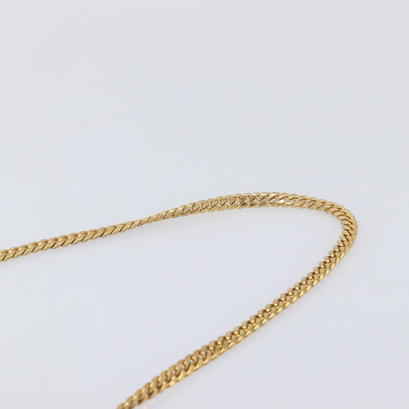 CELINE Chain Shoulder Bag Leather Black Gold Auth 213562
