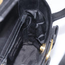 Salvatore Ferragamo Vala Hand Bag Leather Black Gold Auth 213569A-17
