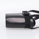 Salvatore Ferragamo Vala Hand Bag Leather Black Gold Auth 213569A-5