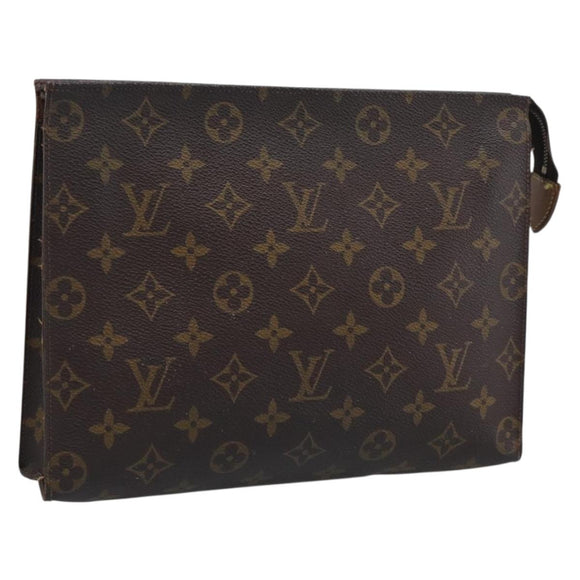 LOUIS VUITTON Monogram Poche Toilette 26 Pouch M47542 LV Auth 213581