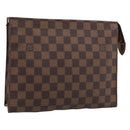 LOUIS VUITTON Damier Ebene Poche Toilette 26 Pouch N47543 LV Auth 213586-1