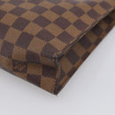 LOUIS VUITTON Damier Ebene Poche Toilette 26 Pouch N47543 LV Auth 213586-10