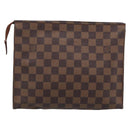 LOUIS VUITTON Damier Ebene Poche Toilette 26 Pouch N47543 LV Auth 213586-3