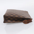 LOUIS VUITTON Damier Ebene Poche Toilette 26 Pouch N47543 LV Auth 213586-5
