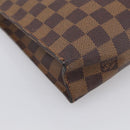 LOUIS VUITTON Damier Ebene Poche Toilette 26 Pouch N47543 LV Auth 213586-9