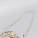 Miu Miu Matelasse Hand Bag Leather 2way White Gold Auth 213588V-10