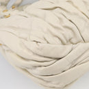 Miu Miu Matelasse Hand Bag Leather 2way White Gold Auth 213588V-15