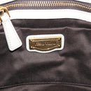 Miu Miu Matelasse Hand Bag Leather 2way White Gold Auth 213588V-18