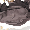 Miu Miu Matelasse Hand Bag Leather 2way White Gold Auth 213588V-19