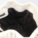 Miu Miu Matelasse Hand Bag Leather 2way White Gold Auth 213588V-20