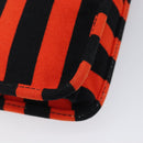 PRADA Shoulder Bag Canvas Orange Gold Auth 213592-13