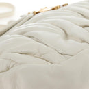 Miu Miu Matelasse Hand Bag Leather 2way White Gold Auth 213594V-14