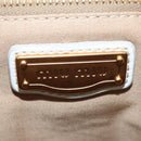Miu Miu Matelasse Hand Bag Leather 2way White Gold Auth 213594V-24