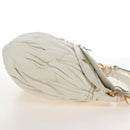 Miu Miu Matelasse Hand Bag Leather 2way White Gold Auth 213594V-5