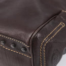 TOD'S Shoulder Bag Leather Brown Gold Auth 213596A-10