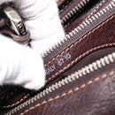 TOD'S Shoulder Bag Leather Brown Gold Auth 213596A-24