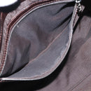 FENDI Zucca Canvas Mamma Baguette Shoulder Bag Brown Black Auth 213598V-24