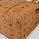 MCM Vicetos Logogram Tote Bag PVC Leather Brown Gold Auth 213599-10