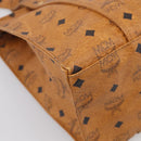 MCM Vicetos Logogram Tote Bag PVC Leather Brown Gold Auth 213599-11