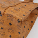 MCM Vicetos Logogram Tote Bag PVC Leather Brown Gold Auth 213599-12