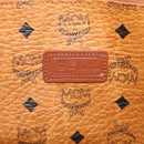 MCM Vicetos Logogram Tote Bag PVC Leather Brown Gold Auth 213599-16
