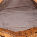 MCM Vicetos Logogram Tote Bag PVC Leather Brown Gold Auth 213599-17
