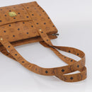MCM Vicetos Logogram Tote Bag PVC Leather Brown Gold Auth 213599-7
