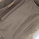 PRADA Canapa Hand Bag Canvas Khaki Gold Auth 213600-16