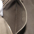 PRADA Canapa Hand Bag Canvas Khaki Gold Auth 213600-21