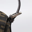 FENDI Zucca Canvas Mamma Baguette Shoulder Bag Brown Black Auth 213601V-14