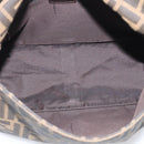 FENDI Zucca Canvas Mamma Baguette Shoulder Bag Brown Black Auth 213601V-19