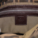 FENDI Zucca Canvas Mamma Baguette Shoulder Bag Brown Black Auth 213602V-17