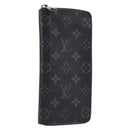 LOUIS VUITTON Monogram Eclipse Zippy Wallet Vertical Wallet M62295 Auth 213604V-1