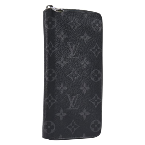 LOUIS VUITTON Monogram Eclipse Zippy Wallet Vertical Wallet M62295 Auth 213604V