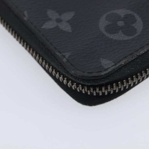 LOUIS VUITTON Monogram Eclipse Zippy Wallet Vertical Wallet M62295 Auth 213604V