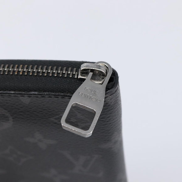 LOUIS VUITTON Monogram Eclipse Zippy Wallet Vertical Wallet M62295 Auth 213604V