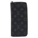 LOUIS VUITTON Monogram Eclipse Zippy Wallet Vertical Wallet M62295 Auth 213604V-2