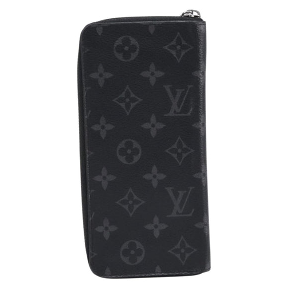 LOUIS VUITTON Monogram Eclipse Zippy Wallet Vertical Wallet M62295 Auth 213604V
