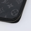 LOUIS VUITTON Monogram Eclipse Zippy Wallet Vertical Wallet M62295 Auth 213604V-8