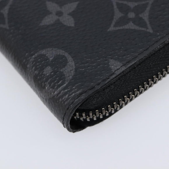 LOUIS VUITTON Monogram Eclipse Zippy Wallet Vertical Wallet M62295 Auth 213604V
