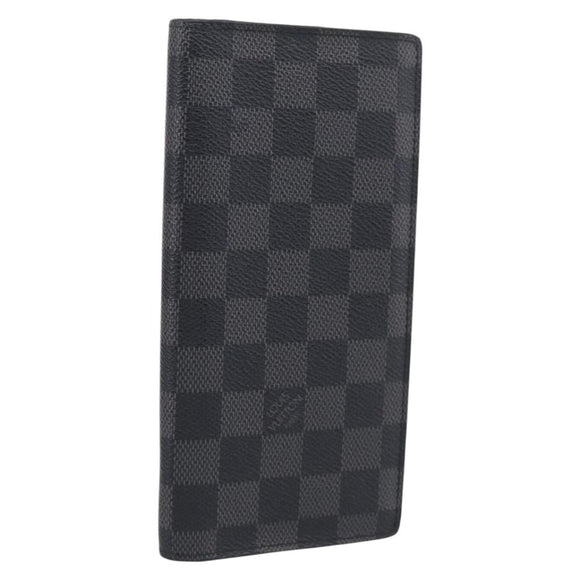 LOUIS VUITTON Damier Graphite Portefeuille Plaza Wallet N62665 LV Auth 213605