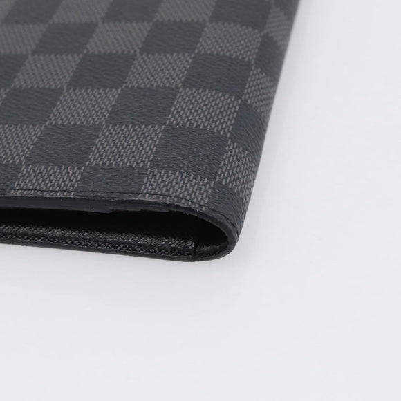 LOUIS VUITTON Damier Graphite Portefeuille Plaza Wallet N62665 LV Auth 213605