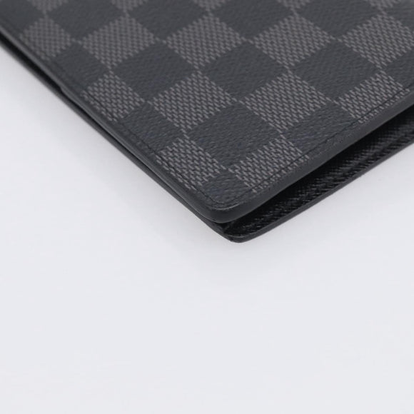 LOUIS VUITTON Damier Graphite Portefeuille Plaza Wallet N62665 LV Auth 213605