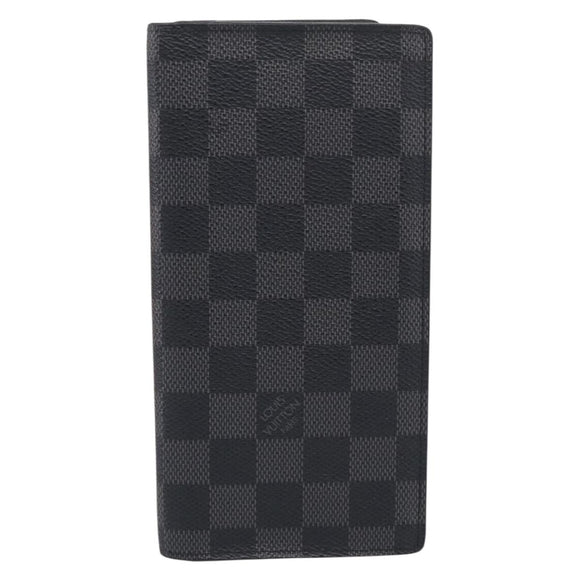 LOUIS VUITTON Damier Graphite Portefeuille Plaza Wallet N62665 LV Auth 213605