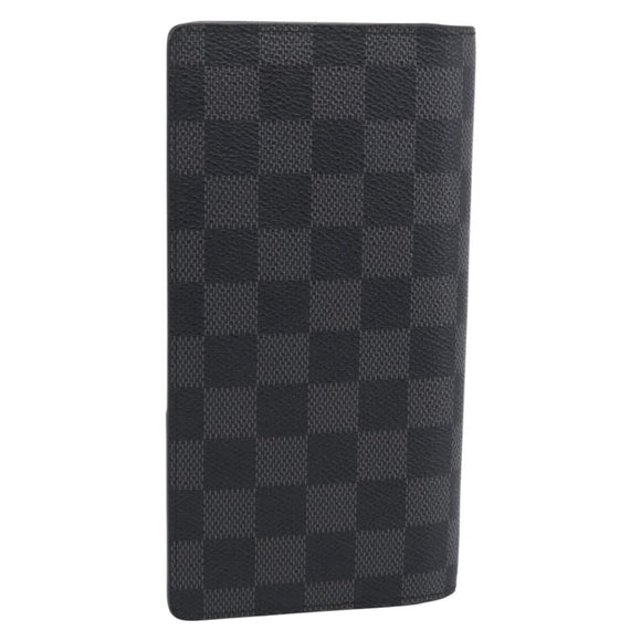 LOUIS VUITTON Damier Graphite Portefeuille Plaza Wallet N62665 LV Auth 213605