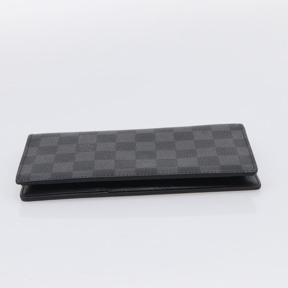 LOUIS VUITTON Damier Graphite Portefeuille Plaza Wallet N62665 LV Auth 213605