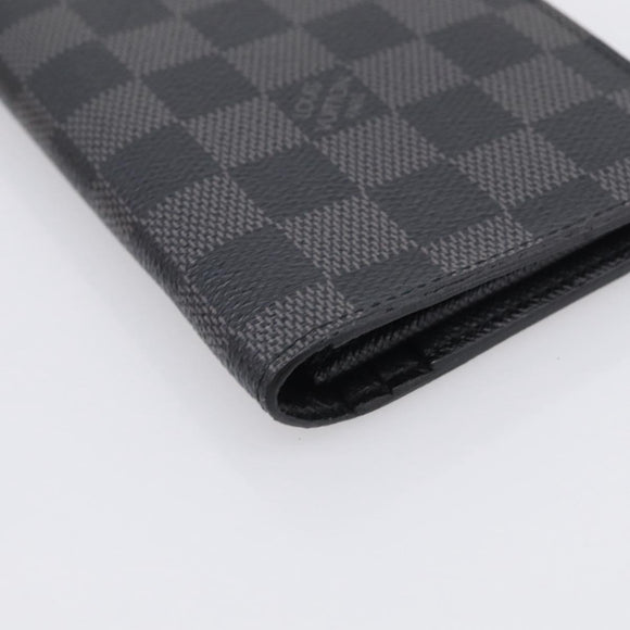 LOUIS VUITTON Damier Graphite Portefeuille Plaza Wallet N62665 LV Auth 213605